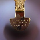 Vintage 1982 World   s Fair Gold-plated Peru Letter Opener pendant