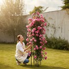 100  Metal Obelisk Garden Trellis 6 3 Feet Tall Sturdy Plant Support For Climbin