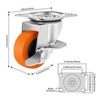 2 5 Caster Wheels Set Of 4 Heavy Duty Top Plate Swivel W  Brake