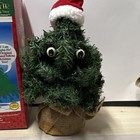 1997 Gemmy Douglas Fir Talking Christmas Tree 12    Animated Works W  Box Burlap