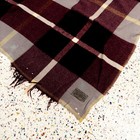 True Vintage Argyle Motor Robe Blanket Fringe 30s 40s Car Automotive Burgundy