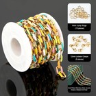Umaokang 2 Yard Gold Plated Chain For Jewelry Making Stainless Light Colorful 