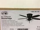 Hampton Bay Stoneridge 52 In  Matte Black Hugger Led Ceiling Fan  open 