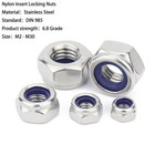 Nylon Insert Locking Nuts M2 M2 5 M3 M4 M5 M6 M8 M10 - M30 A2 Stainless Steel