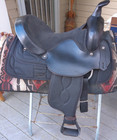15    Black Big Horn   270 Western Barrel Trail Saddle Qh Bar Leather cordura