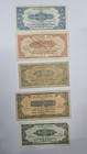 Israel  Anglo Palestine - 1948  1952 Lot  Set Of 5 Pcs Include Canceled Banknote