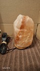 Real Himalayan Pink Crystal Rock Salt Lamp Wooden Base   Cord Dimmer 8    Tall