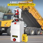 Vevor 6 Quart Double Acting Hydraulic Pump 12v For Dump Trailers Plastic Tank