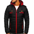 Winter Warm Padded Puffer Bubble Jacket Full Zip Hooded Quilted Coat Outwear