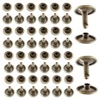 10mm X 10mm Double Cap Rivet Rapid Rivets  120 Pcs Round Head Leather Rivet Meta