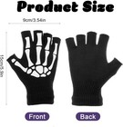 Skeleton Fingerless Gloves  Glow-in-the-dark Goth Skull Cosplay Halloween   Ebay