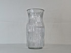 Reeded Tapered Round Clear Glass Vase   approx  9 5 x4 5   Flowers Decor Accent