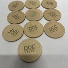 Vintage Casino Chip Rrf Tan Unk Illegal Gambling Poker Chip Lot Of 10