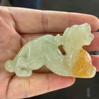 Antique Dragon Jade Carving Pendant Ancient Amulet Jade Ornament Craft Figures