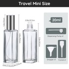 2pcs 20ml Travel Perfume Atomizer Refillable Mini Cologne Spray Bottle Empty
