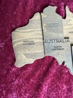 3d Eooden Map Of Australia   New Zealand  Preowned  