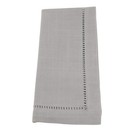 Saro Lifestyle Hemstitched Border Dinner Napkin  set Of 12   Grey  22 x22 