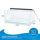 Top Fin Angled Aquarium - Fish Tank Aquarium - 10 Gallon