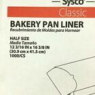 Sysco Classic Baking Pan Liners 12x16 Half Size Liners Parchment Paper 1000-pack