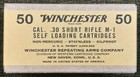 Winchester  Early War 2-piece M1 Carbine  Wwii New Replica 50 Round Ammo Boxes