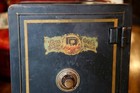 Antique Cast Iron Floor Safe Victor Safe Lock Co  Cincinnati Ohio Vintage Combo