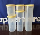 Tupperware Modular Mates Oval Container  1 2 3 4 5 Pastel Yellow Seal Set 5 New