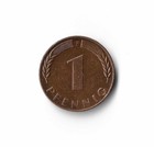 1950 Germany - 1 Pfennig - 324 - Copper Clad Iron - 2 9g