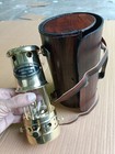 Vintage Brass Ship Lantern     Antique Maritime Oil Lamp  Nautical Boat Light  Rus