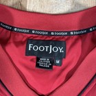 Footjoy Mens Medium Red Short Sleeve Pullover Windbreaker Golf Light Jacket