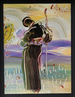 Peter Max   Pop Art   1990 s Signed Print    New Golden Frame 