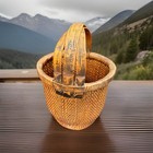 Antique Late 19th Century Chinese Rice Harvest Basket Large 25   