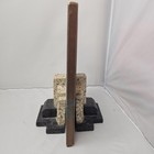 Vintage Art Deco Terrazzo Bookends Geometric Speckled Stone Pattern 1930s Pair