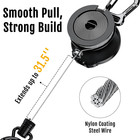 Mngarista Retractable Badge Holder heavy Duty Carabiner Clip Keychain Badge Reel