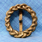 Chain Belt Buckle Hippie Boho Inverted Post Design Brass Vtg 60s Trinity  taz883