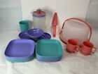 20 Pc Vintage 90s Tupperware Toys Mini Party serve It Sets Htf Teal Pink Purple