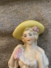 Antique German Half Doll Pin Cushion 3    Blond Hair Victorian