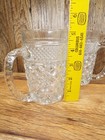Vintage Set Of 4 Anchor Hocking Wexford Clear Glass Beer Mugs Handled 5 25  Vg 