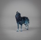 Cm Blue Clearware Howling Wolf dan Van   s Customs breyer Stablemate Scale
