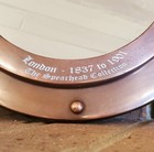 24 Inches Antique Copper Porthole Mirror Window Glass-nickel Finish Porthole