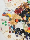 Vintage Buttons Lot Variety Sizes Type Metal Plastic Mop More Sewing Crafts