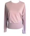 Athleta Retroterry Cropped Sweatshirt Wide Waistband Women s Small Smoked Mauve