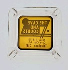 Vintage Glass Marketing Ashtray   The Cave And Courts   Cave City Arkansas Ar