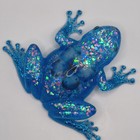 Homemade Resin  Frog Figurine Ornament Statue Blue Butterfly Ideal Gift Unique