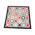 Handmade Christmas Patchwork Quilt Throw Blanket Holiday Decor 46x46 Red Green