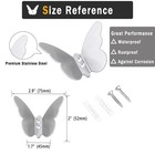 3 Pcs Silver Stainless Steel Heavy Duty Wall Mount Bathroom Towel Coat Hooks