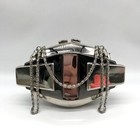 Whiting   Davis Silver Hardshell Convertible Clutch 