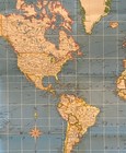 Vintage 1950s Hammond s World Map Mercator Projection Folding 49    X 32 1 2   Vg