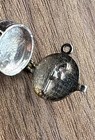 Russian Roulette Charm Pendant Opens To Reveal Pistol  Silver 