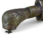 Tibetan Ceremonial Khampa Sword With Dragon Motif And Silver Inlay  18th-19th Ce