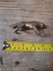 Heavy Brass Figurine   Hunting Irish Settler   Retriever Dog  top Quality Vtg